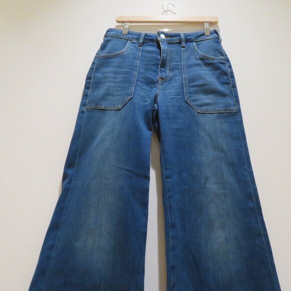 ANTHROPOLOGIE PILCRO Wide Leg Denim Flare Jeans Boho Preppy Casual Comfort 28 - Picture 8 of 14